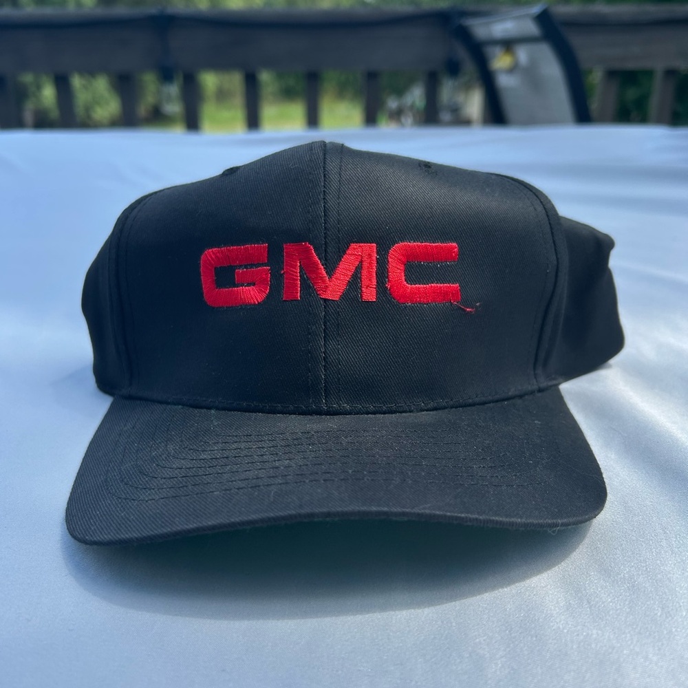 Black GMC motors Cap with Red Logo